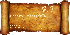 Frecko Trisztán névjegykártya